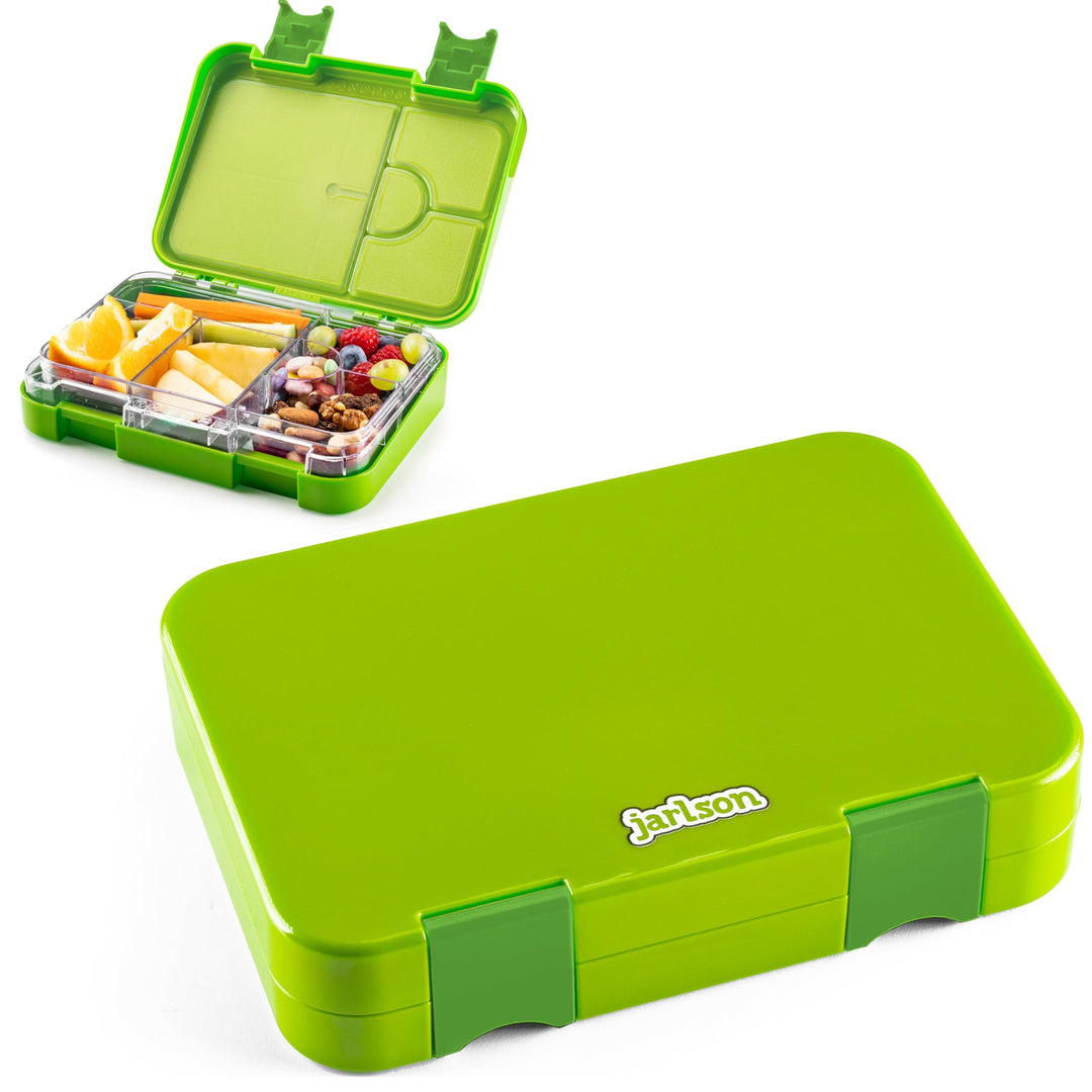 Jarlson® Brotdose Kinder mit Fächern TONI [AUSLAUFSICHER] - Bento Lunchbox mit Trennfächern - Frühst