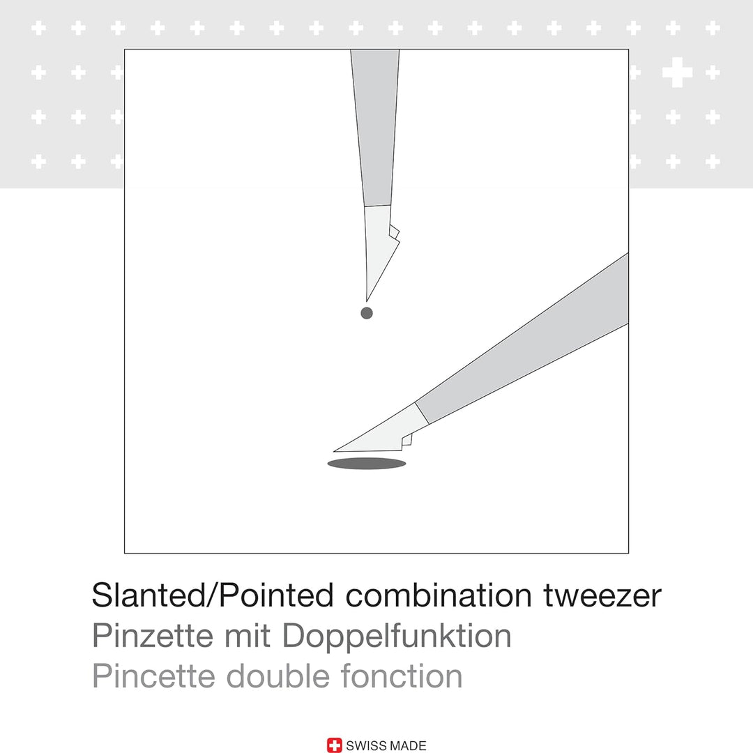 Rubis Pinzette Evolution 2in1 - spitz, schräg und fein - Splitterpinzette für eingewachsene Haare un