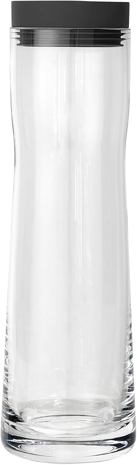 blomus -SPLASH- Wasserkaraffe aus Glas, Magnet, 1 Liter Fassungsvermögen, Silikon / Edelstahldeckel,