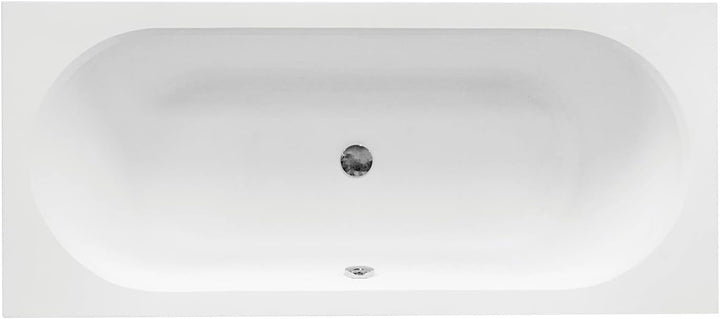 KOLMAN Badewanne VITAE Rechteck 150x75 mit Styroporverkleidung, Ablaufgarnitur und Füssen Komplettse