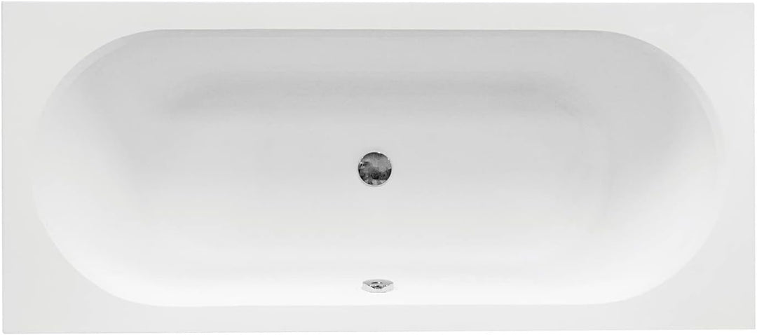 KOLMAN Badewanne VITAE Rechteck 150x75 mit Wannenträger, Ablaufgarnitur und Füssen Komplettset 4in1