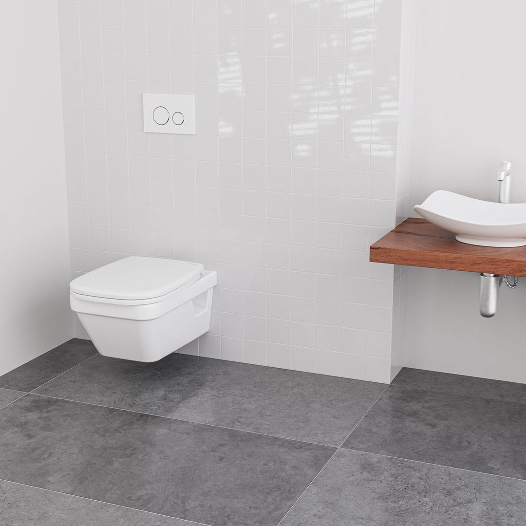 LUVETT® D260 Toilettendeckel mit Absenkautomatik D Form Weiss - SoftClose Klodeckel Abnehmbar - Klob