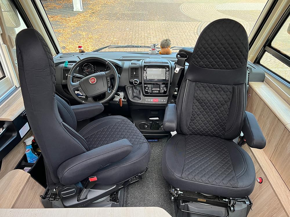 BREMER SITZBEZÜGE Wohnmobil Schonbezüge für Aguti GIS Liner und Milan Sitze | 2er Schonbezug Set ink