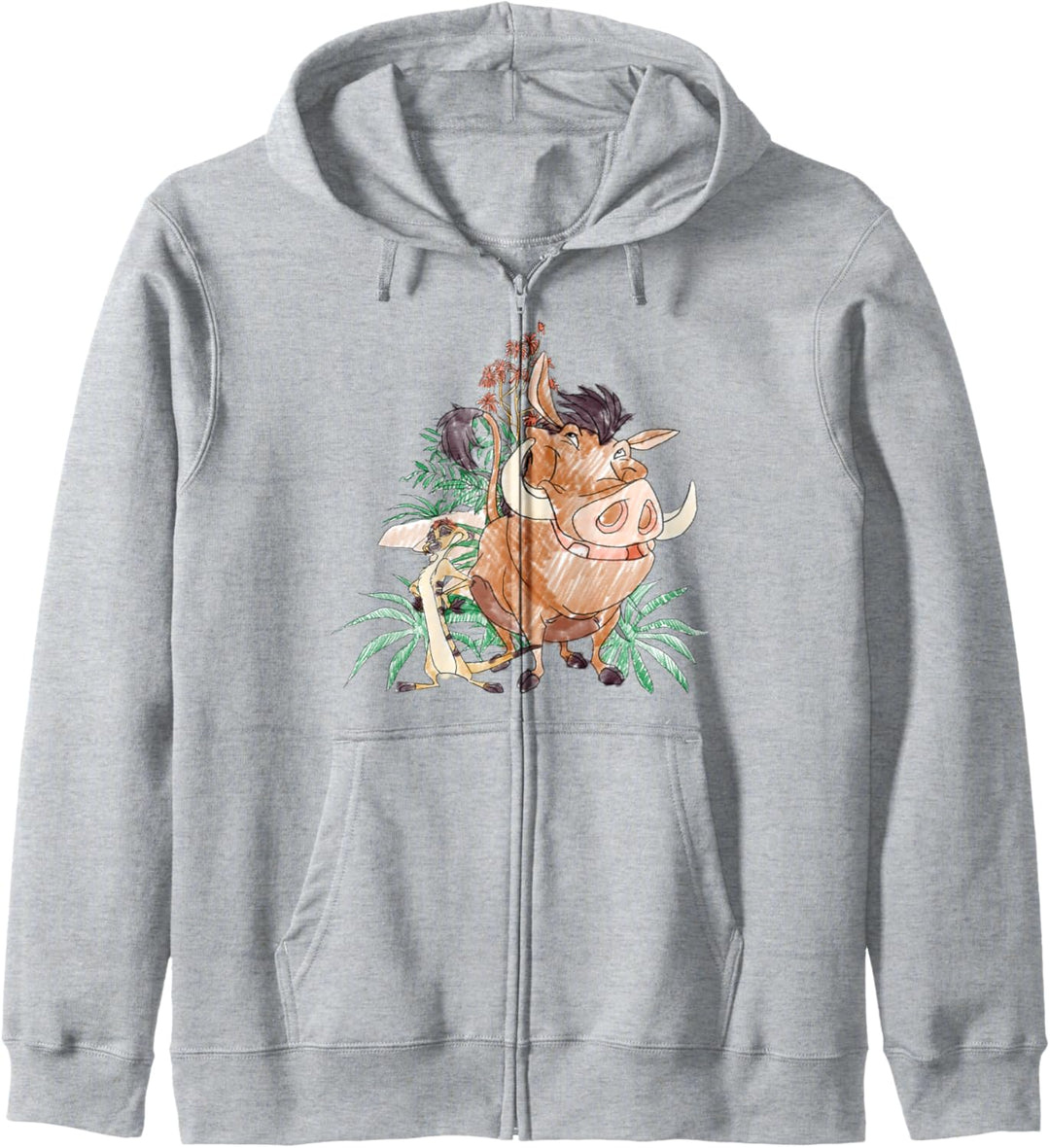 Disney Lion King Timon And Pumba Doodle Kapuzenjacke