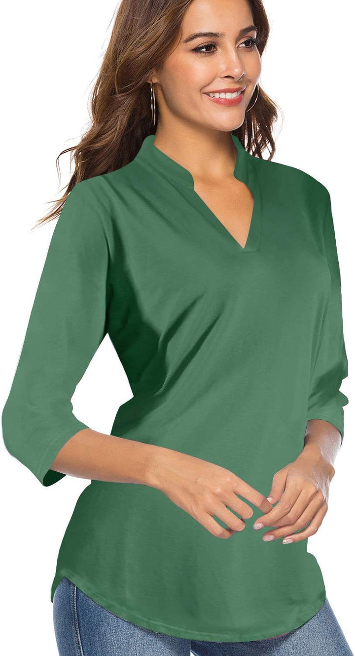 CEASIKERY Damen Shirt Tunic Tunika S Avocado Green-14, S Avocado Green-14