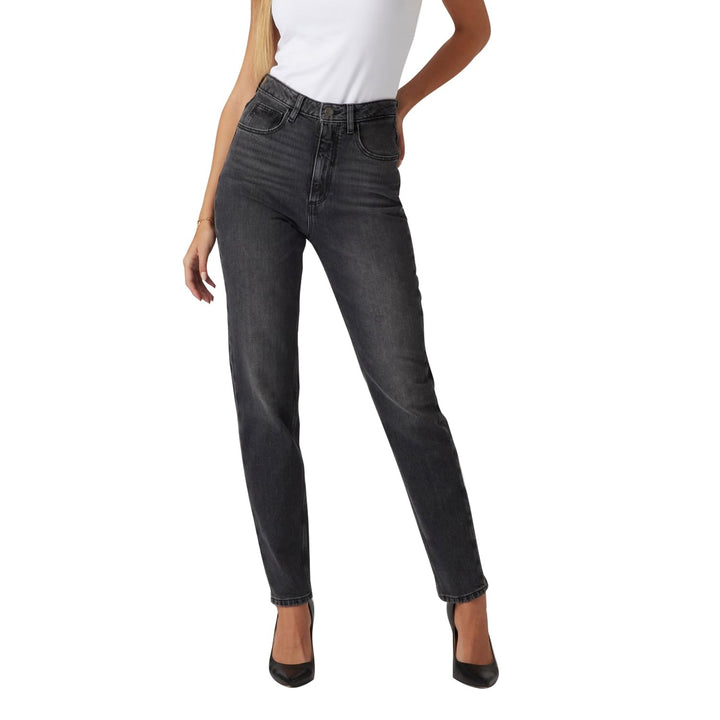 GUESS Damen Mom Jeans, Authentic Grey