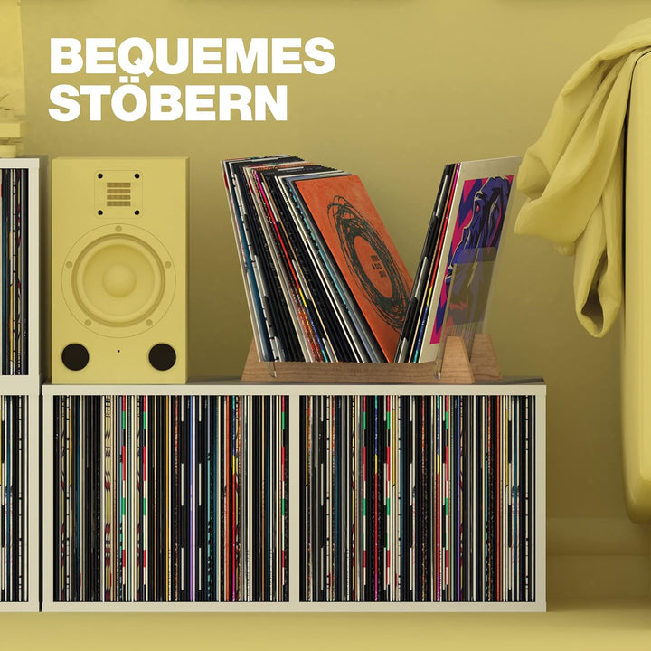 Glorious Record Stand 75 - Elegantes Display und Aufbewahrungsmöglichkeit für Schallplatten, Bietet