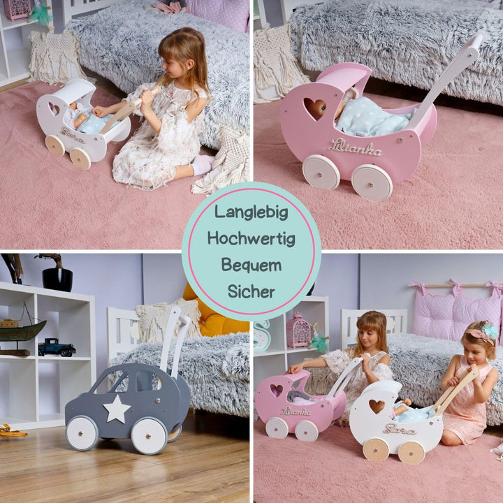 Love Gifts® Walker - Puppenwagen ab 1 Jahr | Lernlaufwagen für Kleinkinder | Lernlaufhilfe, Montesso