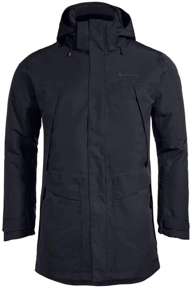 VAUDE Men's Idris Wool Parka - Winterparka Herren - wasserdicht XXL Schwarz, XXL Schwarz
