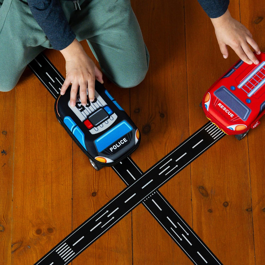 ZIPIT Federmäppchen mit Feuerwehrauto für Jungen, Grosses Mäppchen für die Schule, Etui für Kinder,