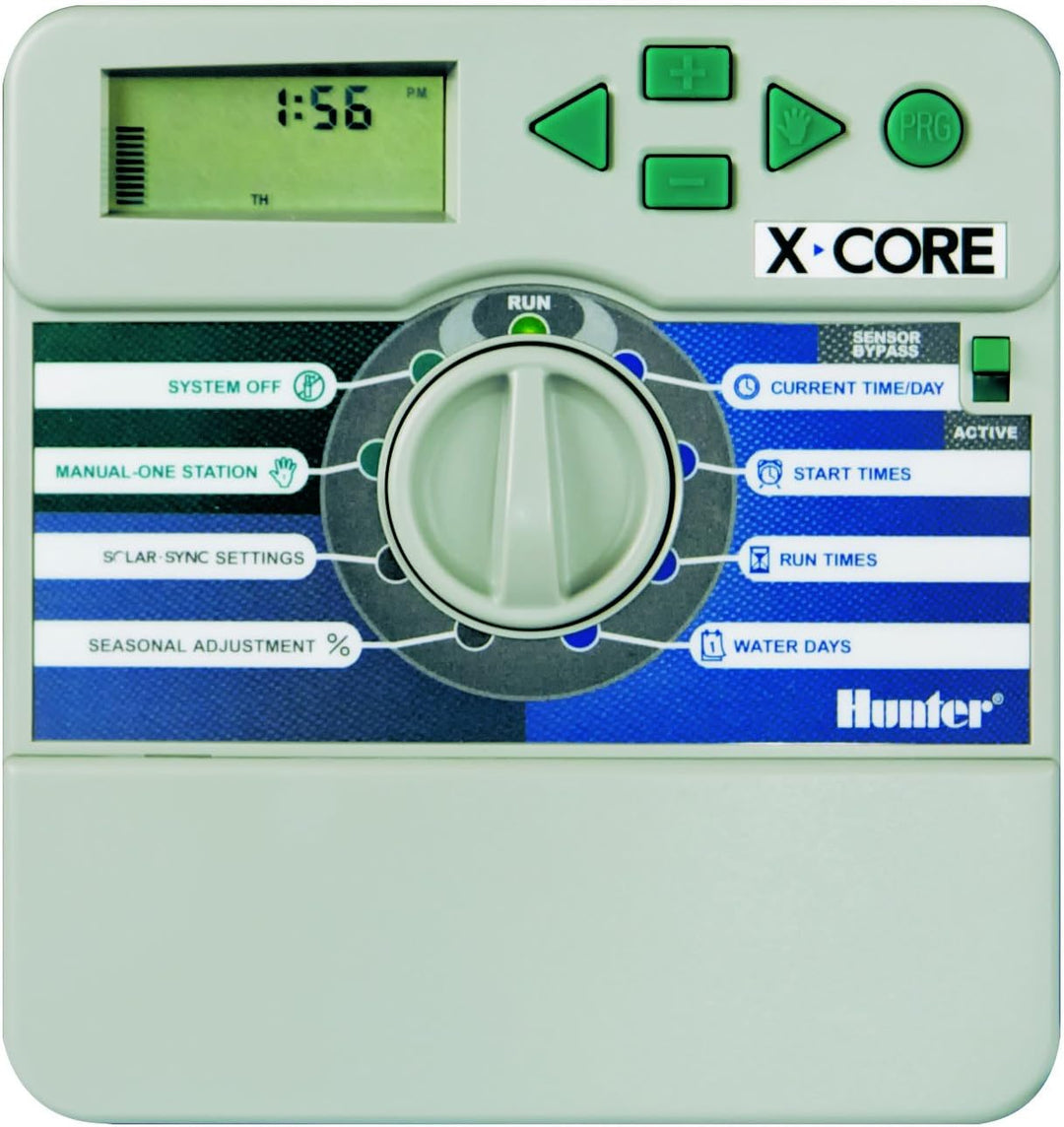 HUNTER xc-401i – Programmierer Bewässerung auf Batterien, 4 Jahreszeiten, für Innen