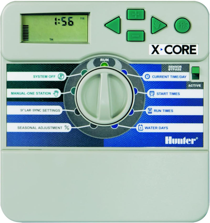 HUNTER xc-401i – Programmierer Bewässerung auf Batterien, 4 Jahreszeiten, für Innen