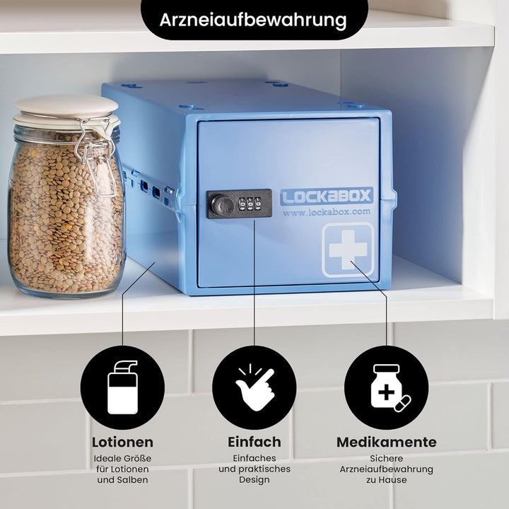 Lockabox One™ | Kompakte Abschliessbare Box aus Polycarbonat mit Zahlenschloss für mehr Sicherheit z