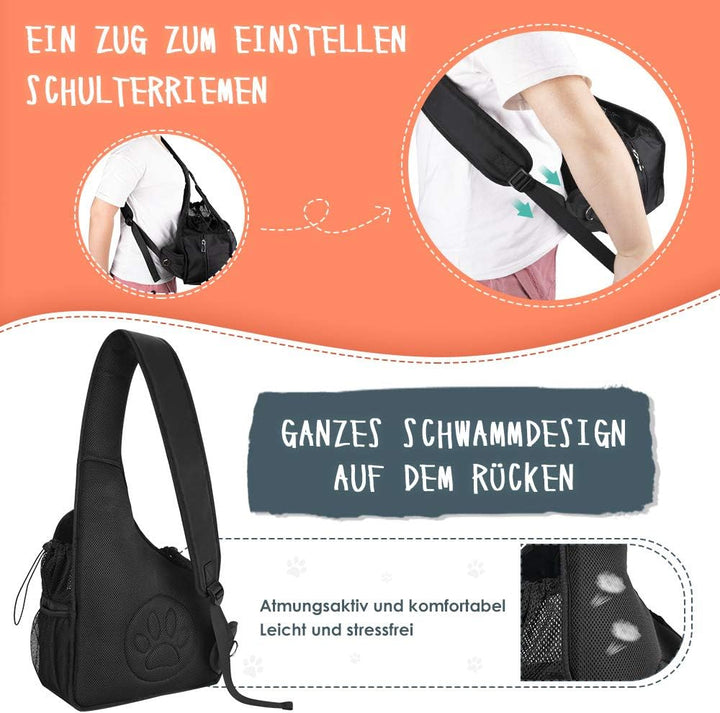 Eyein Hundefreundlich Tragetücher Hunde, Hände frei Reisetasche für kleine Haustiere mit verstellbar