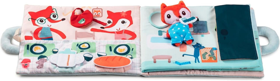Janod 83270 Party Batman Goodmorning Little Fox-Aktivitätenbuch, weiss, Einheitsgrösse