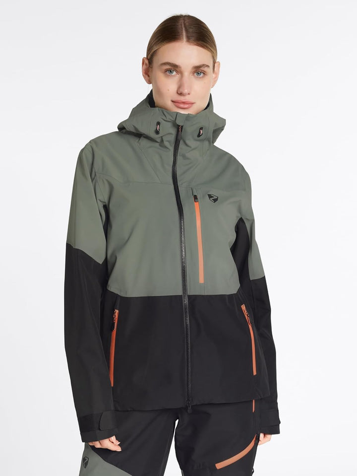 Ziener Damen Turis Ski-Jacke/Freeride | sympatex, PFC frei, Wolle (1er Pack) 34 Schwarz, 34 Schwarz