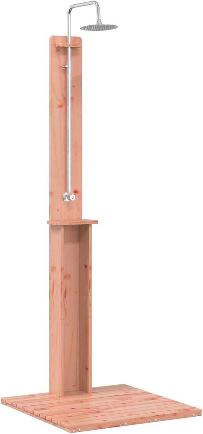 Festnight Gartendusche Holz 75x76x217 cm Aussendusche Outdoor Dusche Garten Aussendusche Pool Outdoo