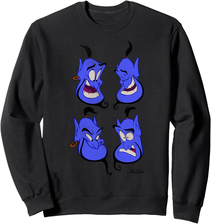 Disney Aladdin Genie Four Face Portraits Sweatshirt