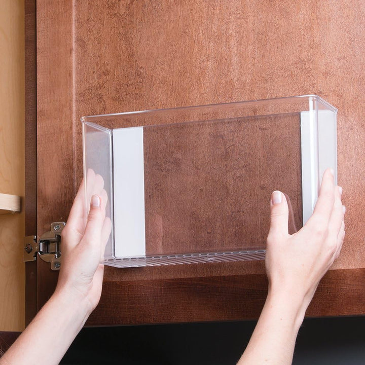 iDesign 66140EU Affixx Selbstklebender Küchen-Organizer, Starke Haftkraft, Rückstandslos zu entferne