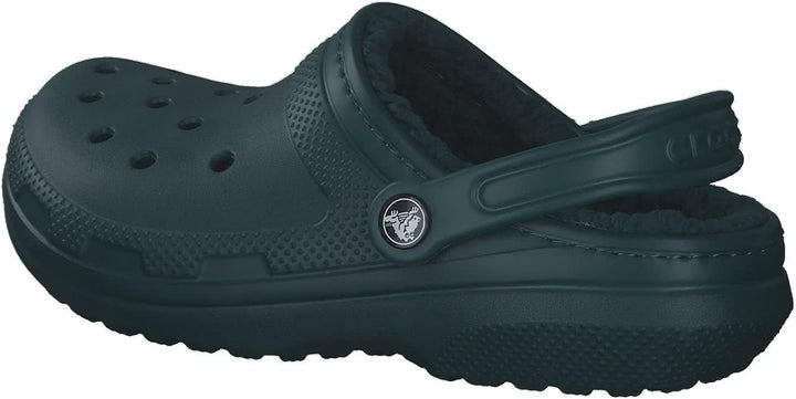 Crocs Unisex Classic Lined Clogs 33/34 EU Evergreen, 33/34 EU Evergreen