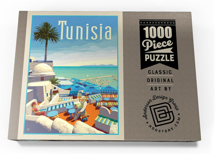 Tunesien: Eine Reise durch Geschichte und Schönheit, Vintage Poster - Premium 1000 Teile Puzzle - My