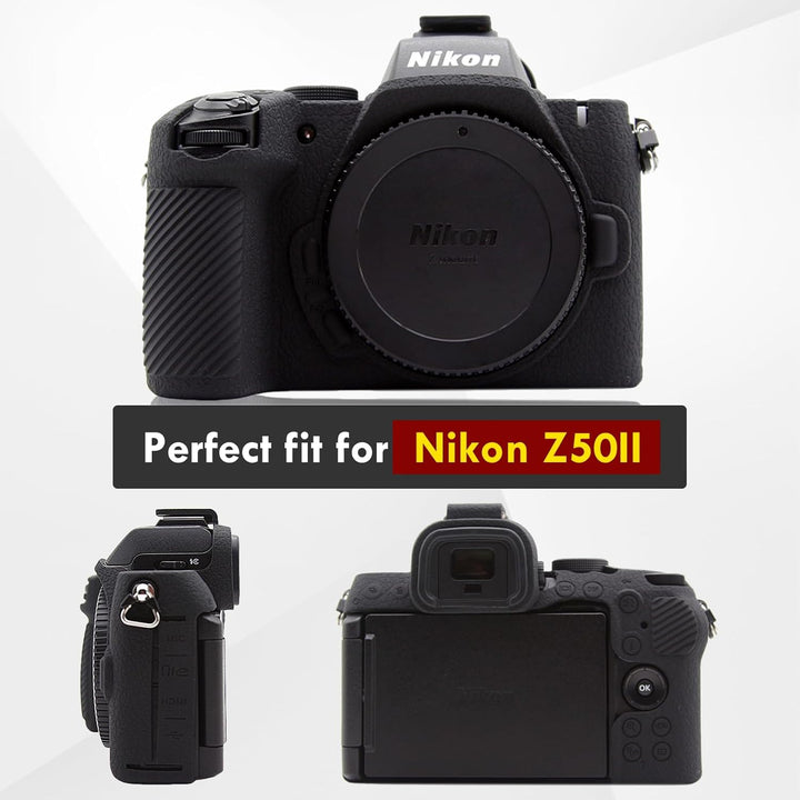 Rieibi Z50II Schutzhülle, mattiertes Silikon, Schutzhülle für spiegellose Nikon Z50II, Ganzkörper-Ka