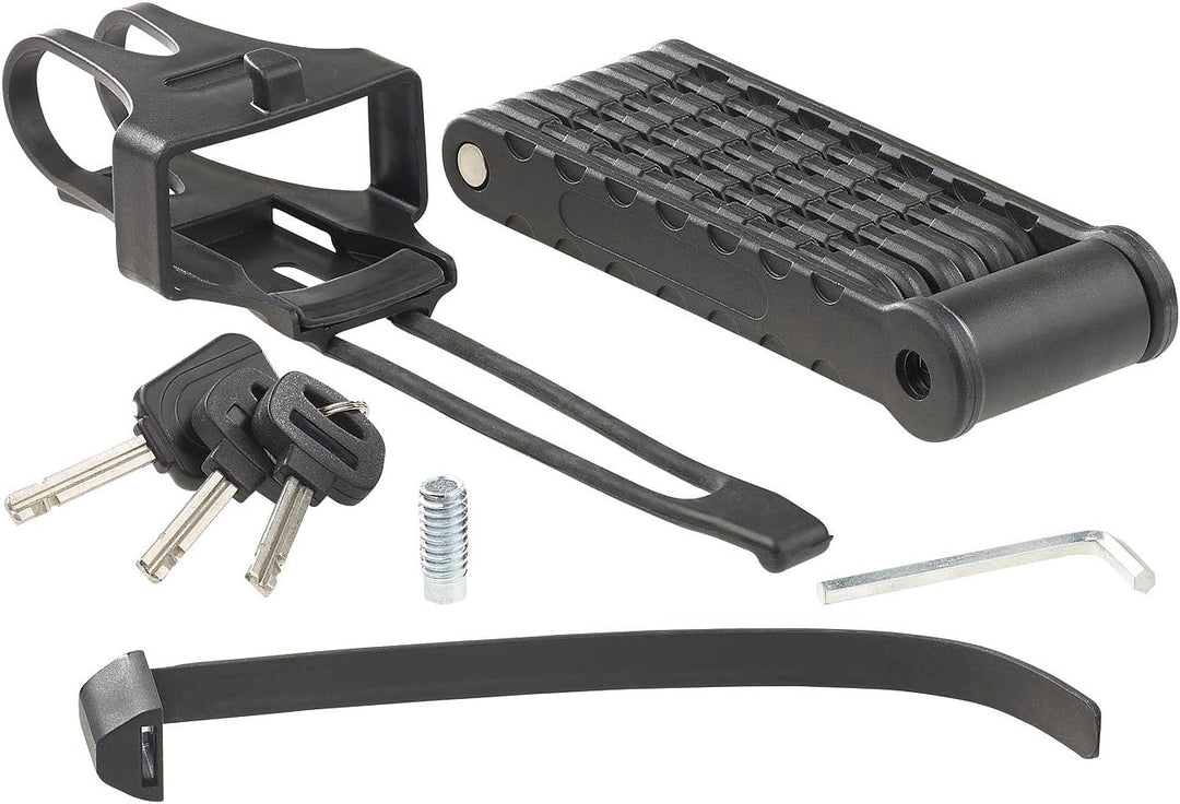 AGT Faltbügelschloss: 2er Pack Fahrrad- & Motorrad-Faltschloss, 3,5-mm-Stahl, 97 cm (Fahrradfaltschl