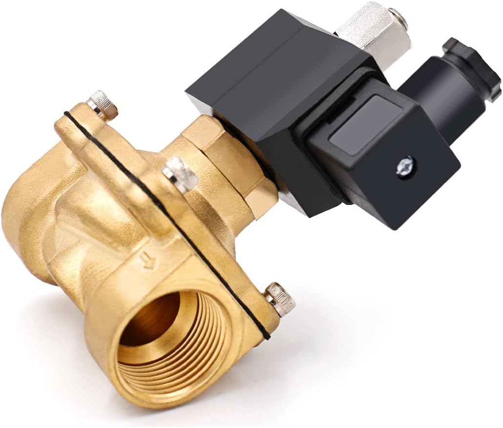 Heschen Elektrisches Magnetventil aus Messing, 2W-250-25K, PT1 DC12 V, direktes Wasser, Luft, Gas, n