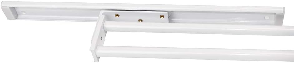 Emuca - Ausziehbarer Handtuchhalter mit 2 Armig, handtuchauszug küche oder bad aus weissem Aluminium