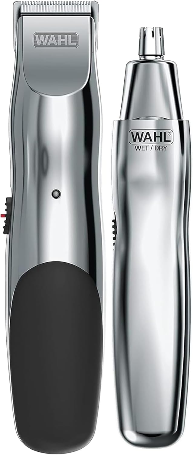 Wahl Groomsman Akku-Bartschneider-Set für Bärte, Nasenhaare, leichtes Detailing und leichte Körperpf