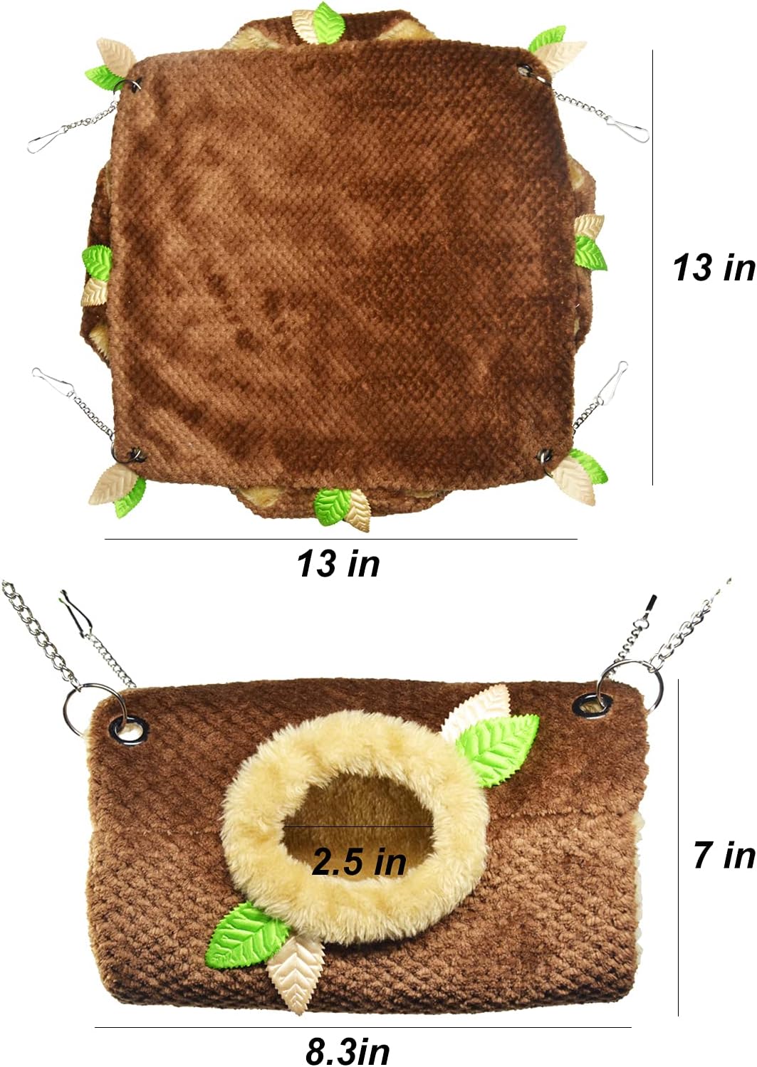 Kleintierhängematte, Hamster Hängematte Hängematte & Tunnel Warmbett Hauskäfig Nestkäfig Hängetunnel