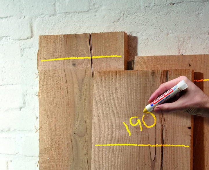 edding 950 Industrie Pastenmarker - gelb - 10 Stifte - Rundspitze 10 mm - Marker zum Beschriften von