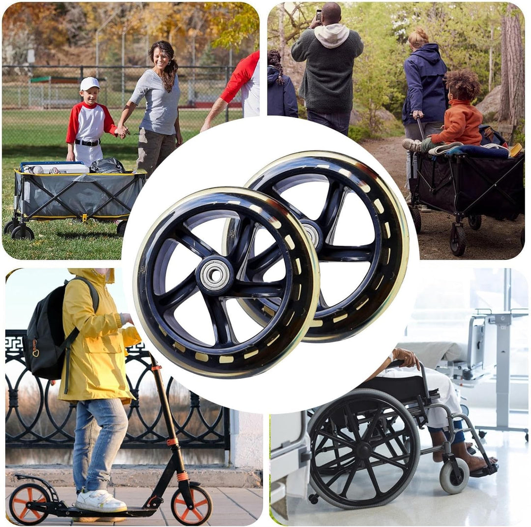 Scooter Rollen, 2 Stück Scooter Ersatzräder, Elektroroller Roller | Ersatzräder Trolley Rollerräder