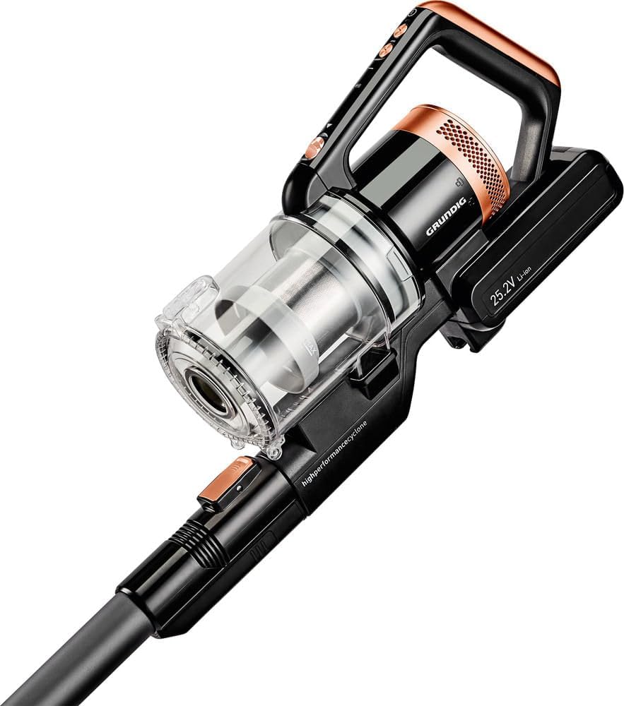 GRUNDIG VCP 4130 2-in-1-Akku-Stielstaubsauger, 2 Saugkraftstufen, 110 Watt Motor, 21, 6 Volt Li-Ion