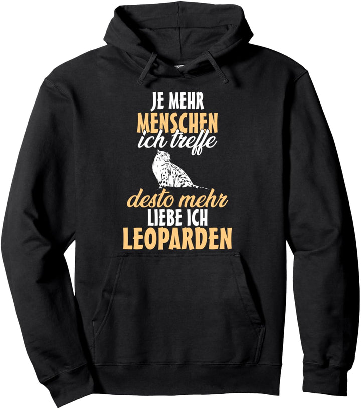 Leopard Zootier Leoparden Pullover Hoodie