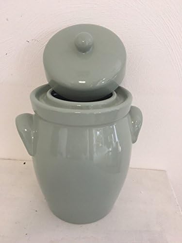 Gärtopf, Rumtopf 5 Ltr. Steinzeug pastell-grün Früchte Obst einmachen konservieren Rezepte