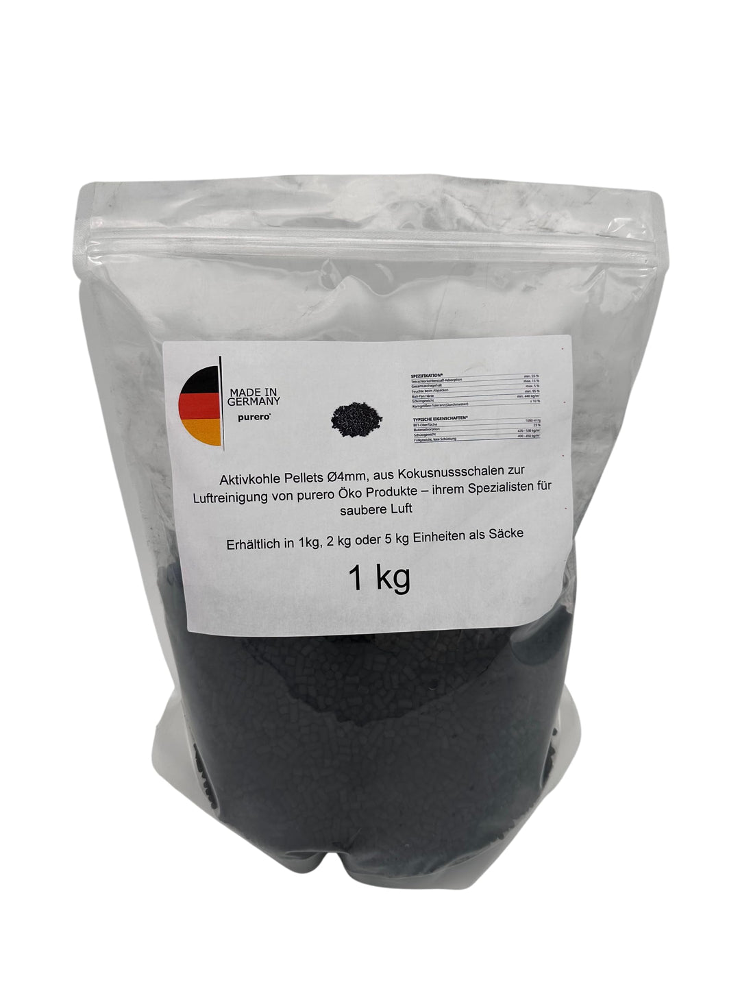 Aktivkohlepellets 4mm abgepackt in verschiedenen Einheiten Exklusive Herstellung und Lieferung durch