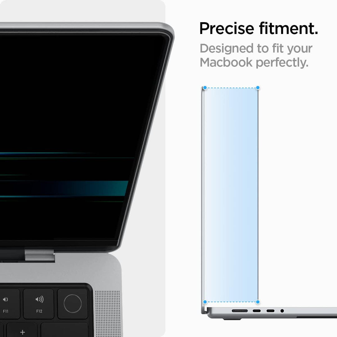 Spigen SafeView Magnetischer Blickschutzfilter für MacBook Pro 14 Zoll (ab 2021, M3 / M3 Pro / M3 Ma