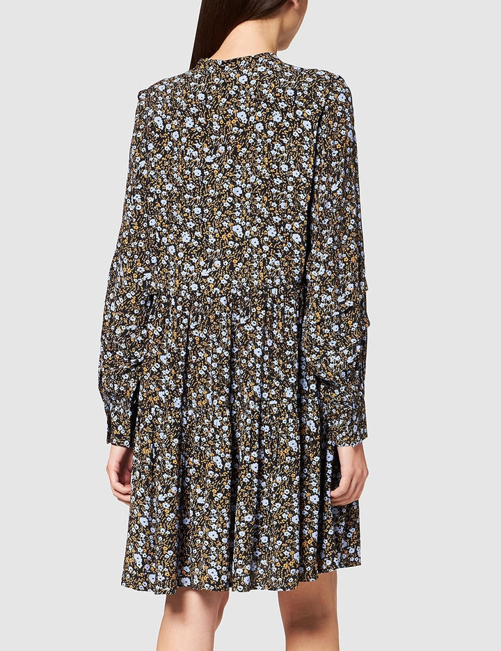 YAS Damen Yasmello Ls Dress S. Lässiges Kleid S Black/Aop:mello Print, S Black/Aop:mello Print