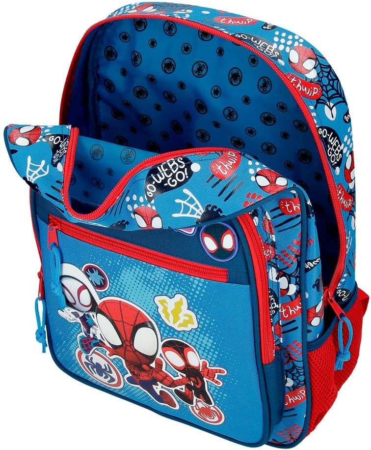 Marvel Go Webs go Schulrucksack Verschiedene Grössen Blau Polyester Rucksack 38, Rucksack 38