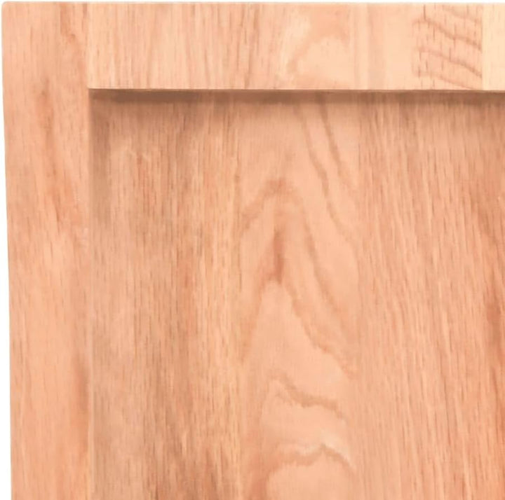 vidaXL Tischplatte Hellbraun 100x60x6 cm Massivholz Eiche Behandelt Hellbraun 100 x 60 x 6 cm, Hellb