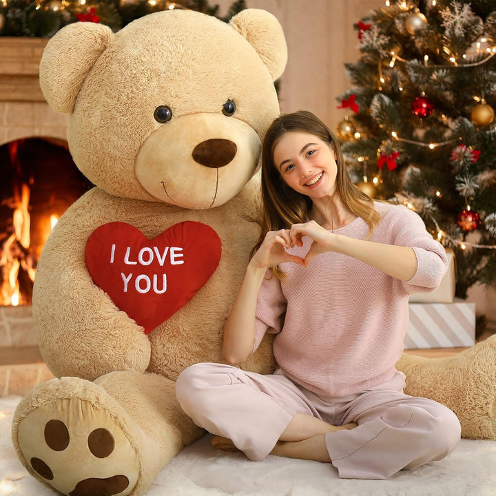 MorisMos teddybär Valentinstag Überraschungsgeschenk, 150cm riesen Teddy mit Herz- Ich Liebe Dich, g