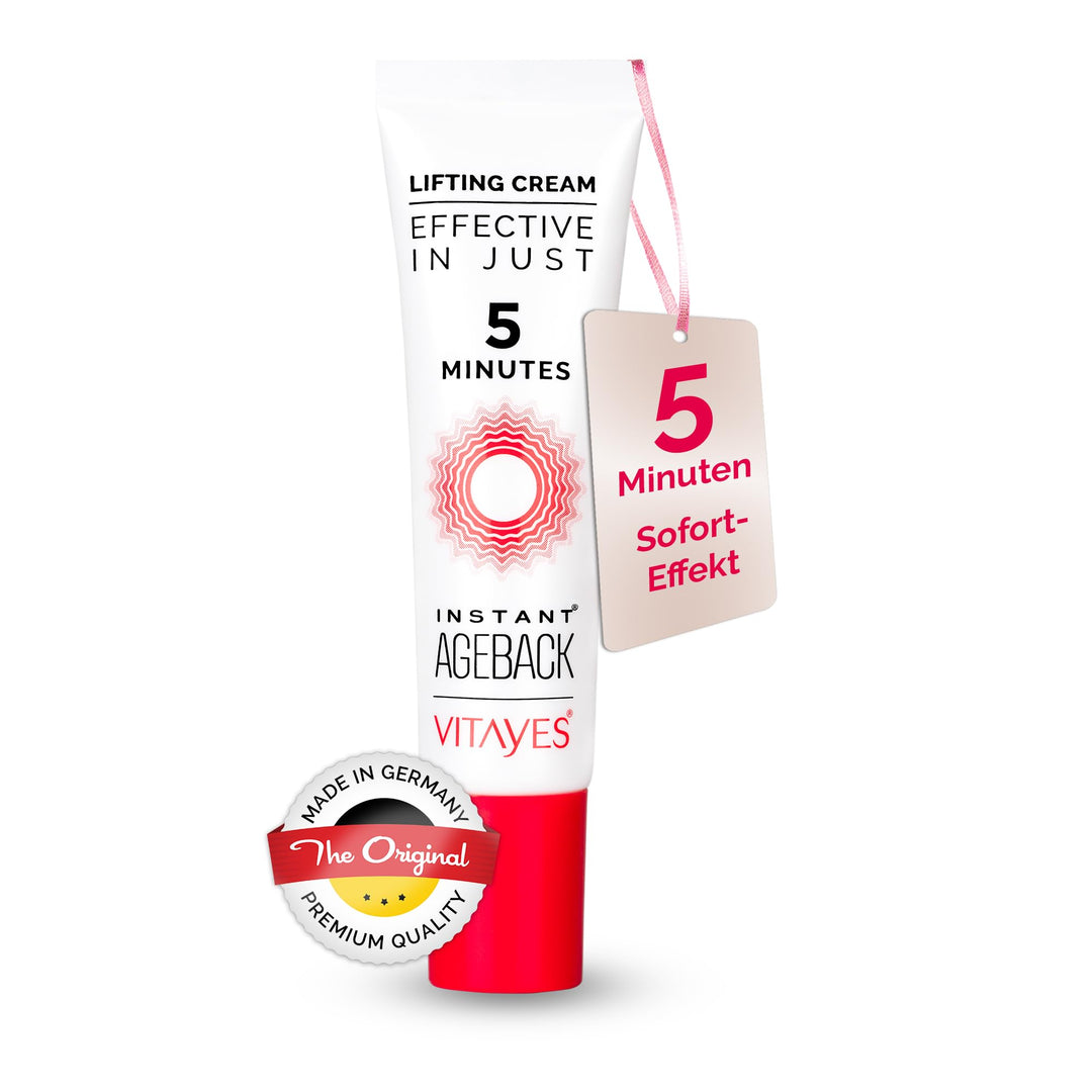 VITAYES Instant Ageback - Anti Aging Creme, Soforteffekt gegen Falten, Tränensäcke und schlaffe Haut