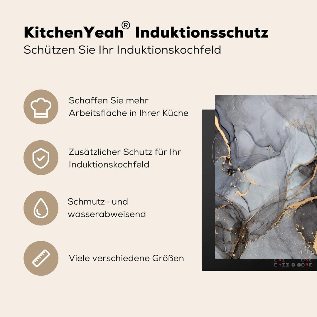 KitchenYeah© Herdabdeckplatte Einteilig Küche Ceranfeld Abdeckplatte Cerankochfeld Abdeckung Indukti