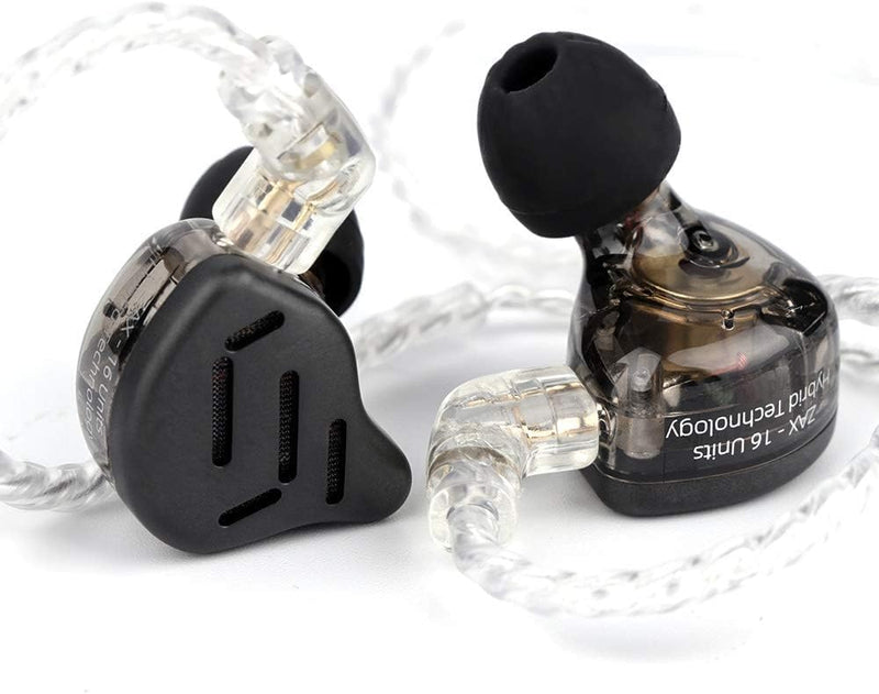 LINSOUL KZ Zax 1DD+7BA Hybrid Driver HiFi in-Ear Earphones with Zin Alloy Shell, Detachable 2 Pin 0.