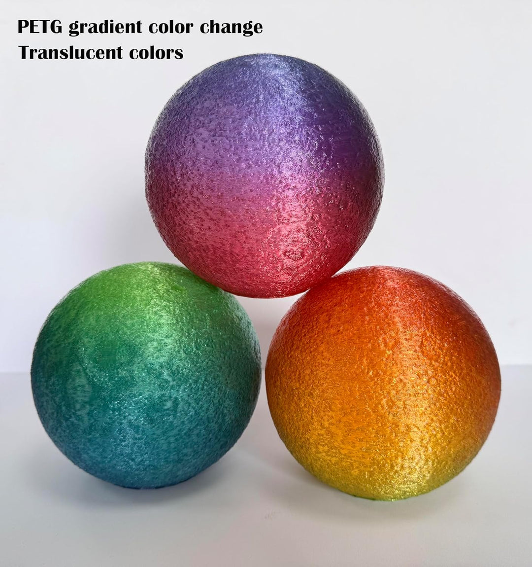 Stronghero3D PETG 3D Drucker Filament 1.75mm Mehrfarbig Translucent Regenbogen 1kg Genauigkeit +/- 0