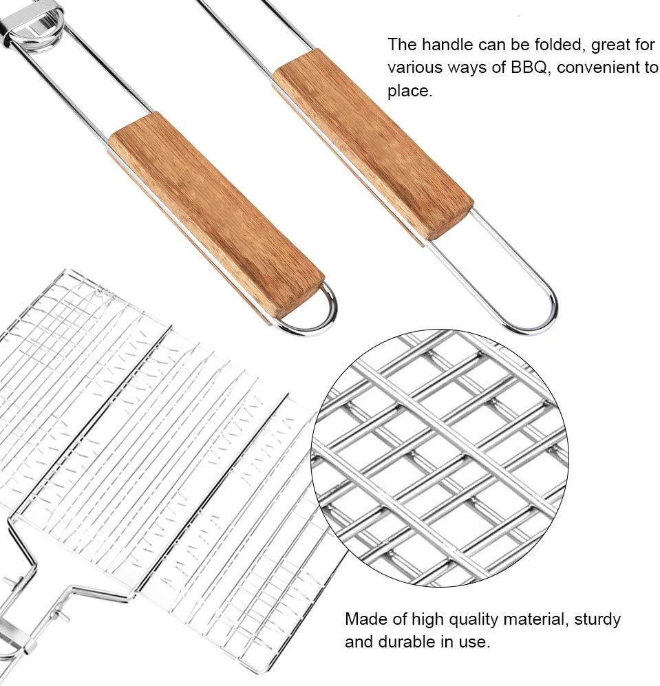Tyenaza Edelstahl Grillnetz, Grillnetz Grillkorb BBQ Maschendrahtgrill, Metallnetz Professioneller G