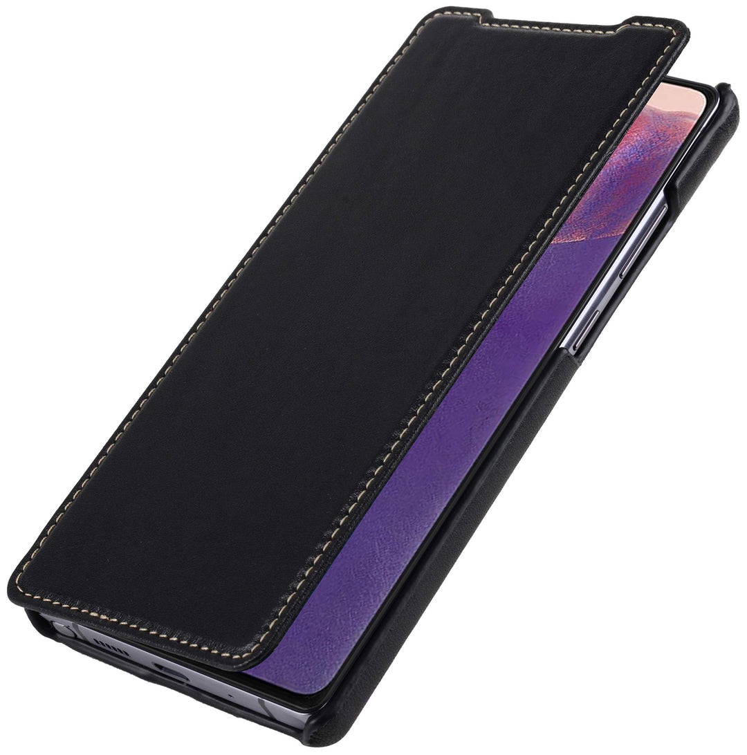 STILGUT Book Case kompatibel mit Samsung Galaxy Note 20 Hülle aus Leder zum Klappen, Klapphülle, Han