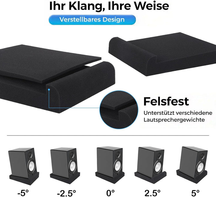 Lautsprecher-Isolationspads, Subwoofer-Isolationspad, Studiomonitorisolationspads, hochdichter Lauts