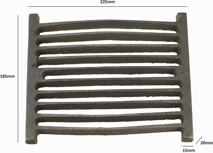Gusseisen Kaminofen-Rost – Ersatz-Rost für Kamin, Ofen, Grill oder Küchenofen – Robuster Einsatz 225